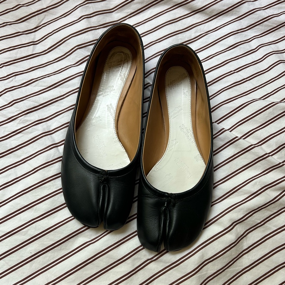 Black Maison Margiela Tabi Ballet Flats